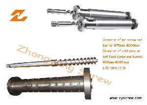 Rubber Machine Screw and Barrel
