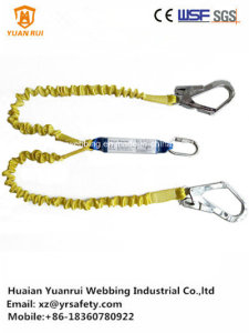 Flexible Tool Safety Lanyard with Double Hooks and Carabiner